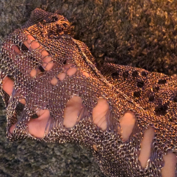 Metallic Ripped Maxi Dress - Picture 4 of 4